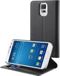 Muvit Wallet Stand Case Black voor Samsung Galaxy S5