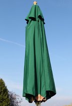Hardhouten Parasol - 350 cm - in de tuin - Professioneel gebruik -  Donkergroen