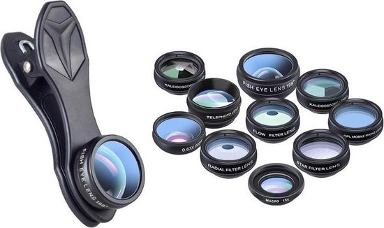 10 in 1 Smartphone Lens Kit | Clip on Lenzen Kit 10 Verschillende Lenzen |  Telefoon... | bol.com