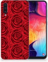 Geschikt voor Samsung Galaxy A50 TPU Hoesje Red Roses