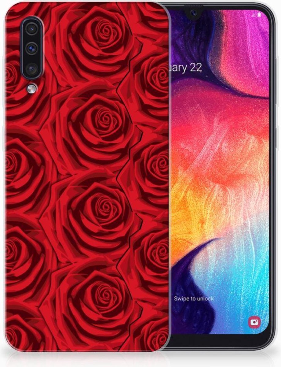 Samsung Galaxy A50 TPU Case Red Roses