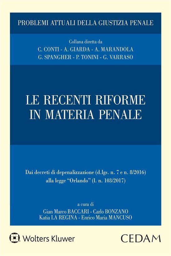 Le recenti riforme in materia penale - cover
