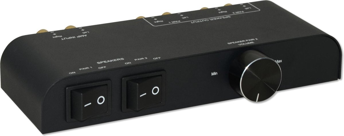 Techly IDATA AU-270 audioschakelaar Zwart