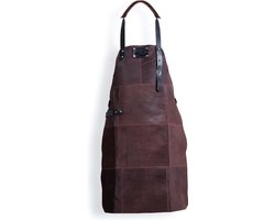 Leren Schort Luxe - Lederen Schort - BRUIN - Kokschort - Kookschort - BBQ Schort - Vaderdag - Stoer Cadeau voor Man Vader Opa Papa Leren Schort Luxe - Lederen Schort - BRUIN - Kokschort - Kookschort - BBQ Schort - Vaderdag - Stoer Cadeau voor Man Vader Opa Papa