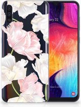 TPU Siliconen Backcase Geschikt voor Samsung Galaxy A50 Design Lovely Flowers
