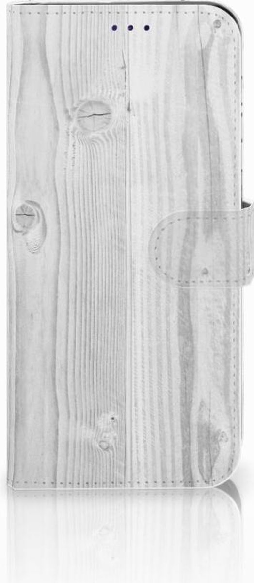 Samsung Galaxy A50 Book Style Case White Wood