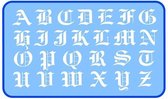 Lettersjabloon old english H28