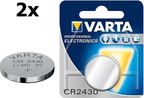 synoniemenlijst Verwarren winkel 2 Stuks - Varta CR2430 280mAh 3V Professional Electronics Lithium knoopcel  batterij | bol.com
