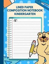 Lined Paper Composition Notebook Kindergarten