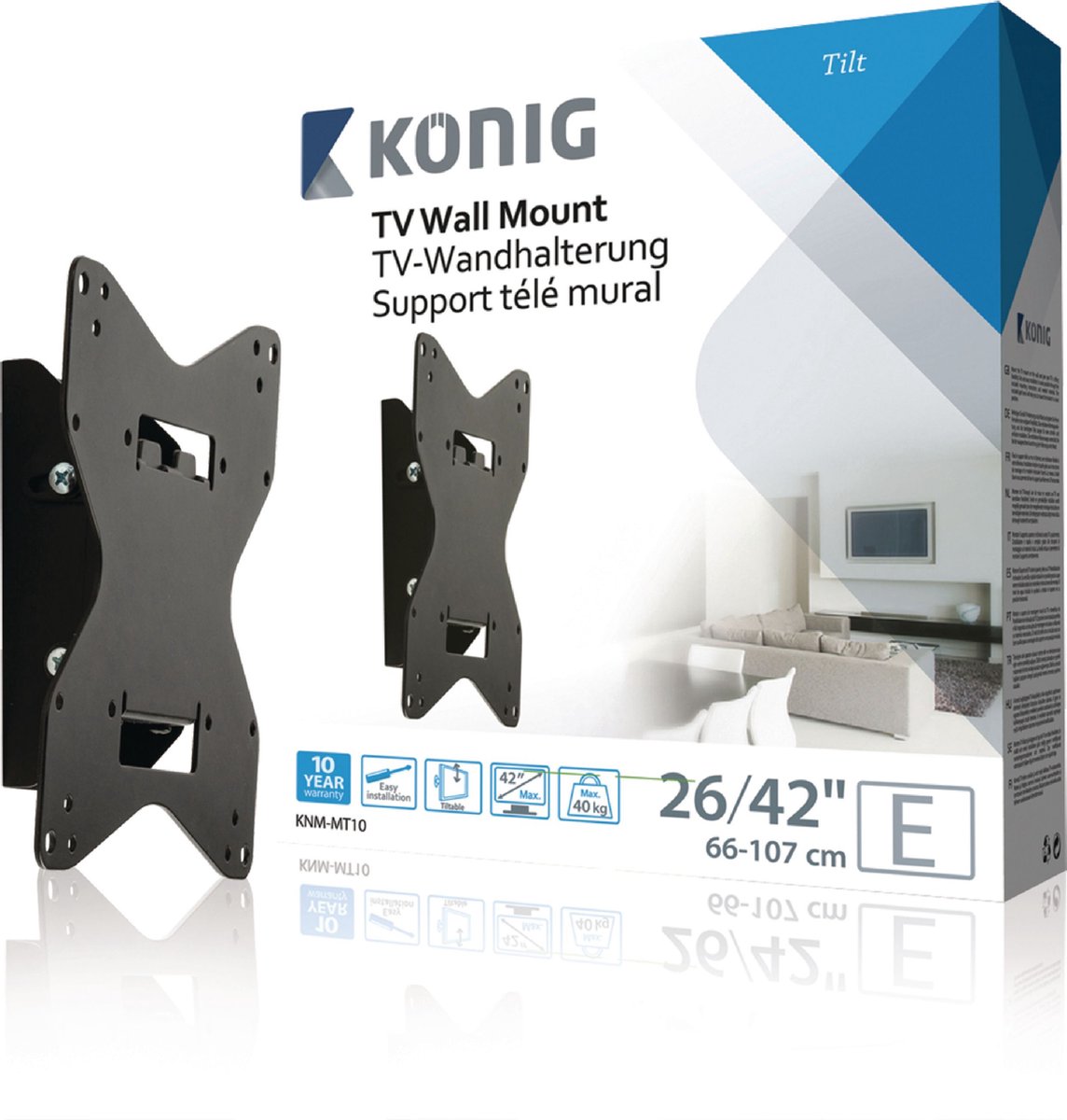 Konig muurbeugel voor TV's tot 42 inch