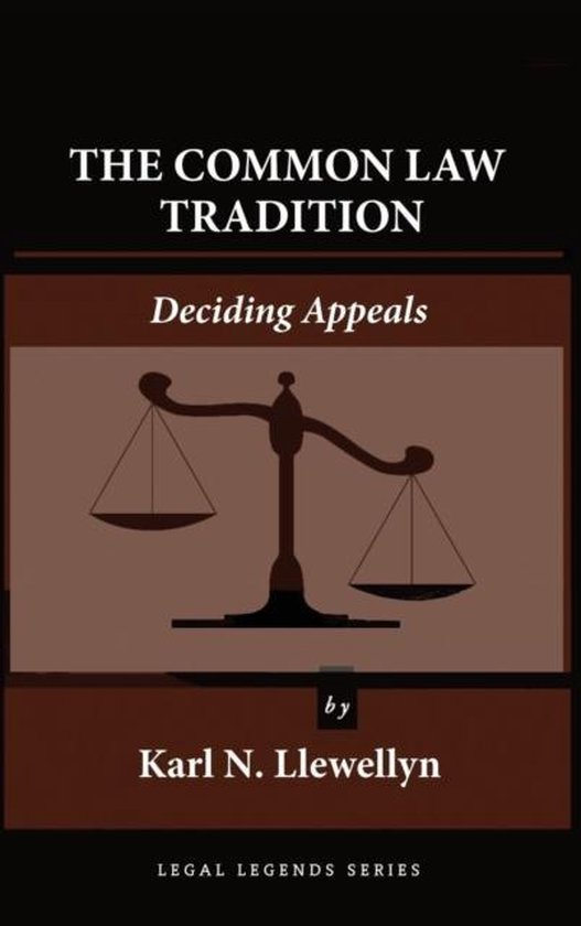 Boekomslag met de titel 'The Common Law Tradition: Deciding Appeals' en een afbeelding van een balans.