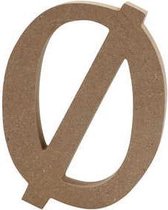 Letter, Ø, h: 8 cm, dikte 1,5 cm, MDF, 1stuk