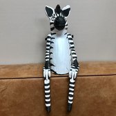 Houten decoratieve Zebra golek van Varios
