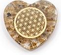 Orgoniet Hart Labradoriet met Koperen Flower of Life Orgoniet Hart Labradoriet met Koperen Flower of Life