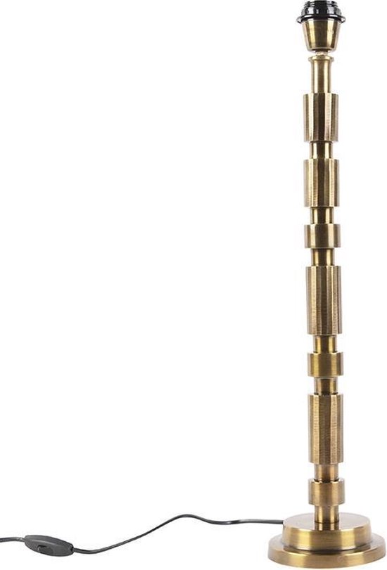 QAZQA torre - Art Deco Tafellamp - 1 lichts - H 630 mm - Brons - Woonkamer | Slaapkamer