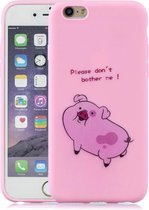 Schokbestendige beschermhoes met volledige dekking voor iPhone 6 Plus / 6s Plus (roze varken)