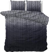 Dreamhouse Flannel Dante - Ensemble housse de couette - Double - 200x200 / 220 + 2 taies d'oreiller 60x70 - Anthracite