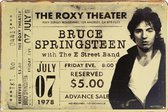 Concert Bord - Bruce Springsteen – The Roxy Theater 1978