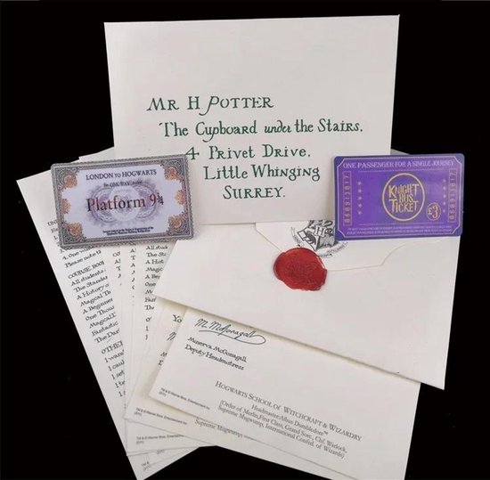 Porte-clés Lettre d'admission - Harry Potter - 3 Reliques Harry Potter