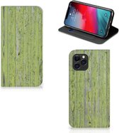 Geschikt voor iPhone 11 Pro Book Wallet Case Green Wood