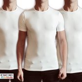 DICE Underwear 3-pack Heren T-shirt ronde hals Wit maat XXL
