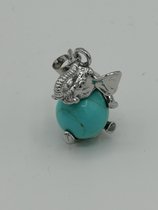 Turkoois olifantje met ketting