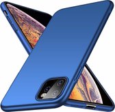 Ultra thin case geschikt voor Apple iPhone 11 Pro Max - blauw +  Glazen Screenprotector
