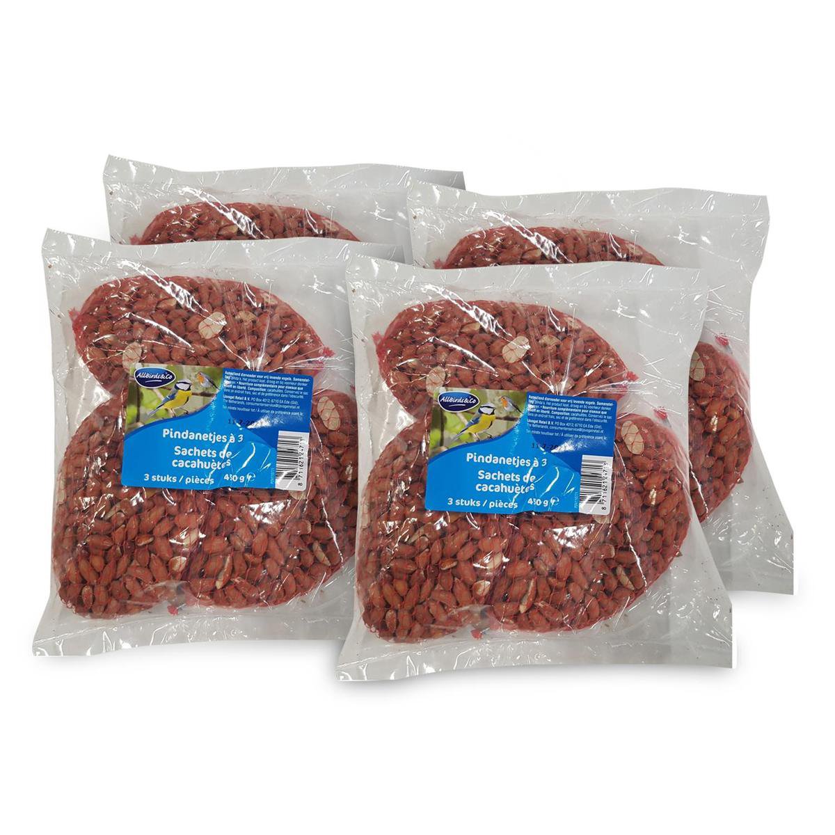 Allbirds&Co Pindanetjes - Voer - 4 x 3x150 g