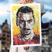 Zlatan Ibrahimovic kunst print (50x70cm)