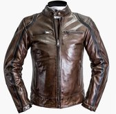 Helstons Modelo Rag Camel Black Leather Motorcycle Jacket S