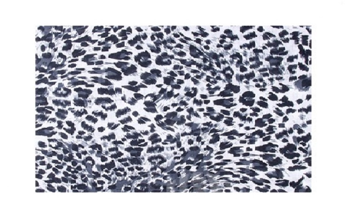 Haarsoires Haarband Multifunctioneel 45x25cm - Panter Patroon - Zwart Wit - Elastische Stof - Bandana Col Nekwarmer - Sport Outdoor Casual - Unisex
