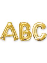 AMSCAN - Goudkleurige grote aluminium letter ballon - Decoratie > Ballonnen