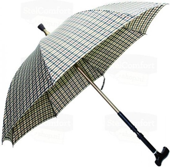 Wandelstok en paraplu (2 in 1) Beige | bol.com