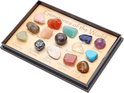 Rock Collectie Mix Edelstenen Kristallen Natuurlijke leer Mineralen Ertsoorten Decoratie Doos Rock Collectie Mix Edelstenen Kristallen Natuurlijke leer Mineralen Ertsoorten Decoratie Doos