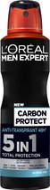 L’Oréal Paris Men Expert Deodorant Carbon Protect 5in1 Hommes Déodorant spray 150 ml 1 pièce(s)