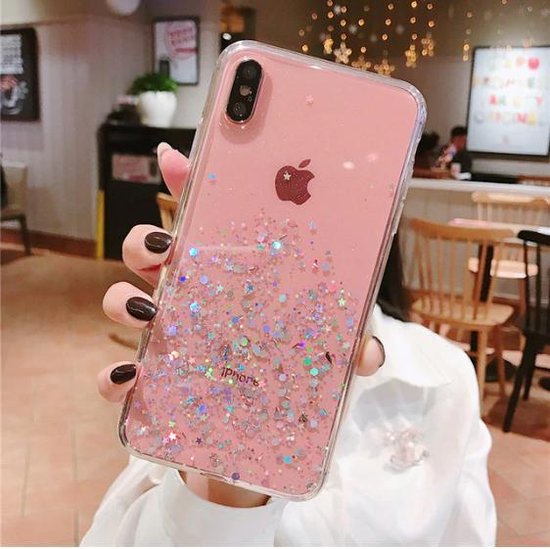 Mobielhoesje TPU case met glitters voor Iphone x | bol.com