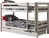 Stapelbed Pino 140H – Wit met Lades