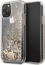 Apple iPhone 11 Pro Guess Backcover Glitter Hearts - Goud