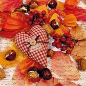 Ambiente Autumn Heart papieren lunch servetten