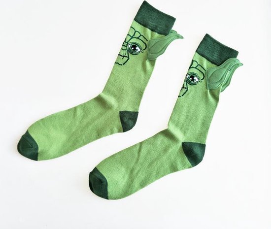 Star Wars sokken - Yoda - maat 39-43 - grappige heren sokken - Merkloos