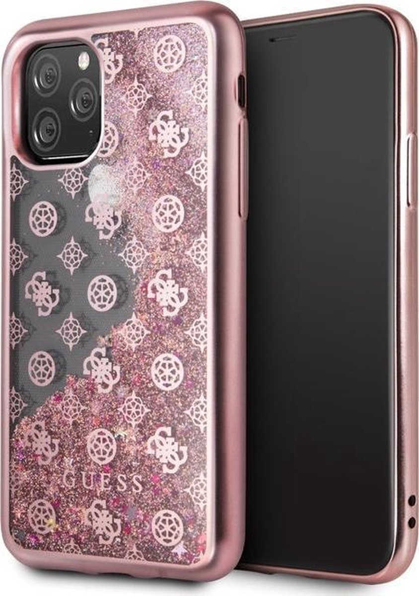 Apple iPhone 11 Pro Guess Backcover Glitter - Rose Gold