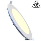 LED Downlight Slim Pro - Aigi - Inbouw Rond 18W - Warm Wit 3000K - Mat Wit - Ø220mm