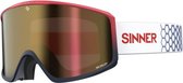 Sinner Sin Valley Unisex Skibril - Rood/Blauw frame - Rode lens + Oranje lens