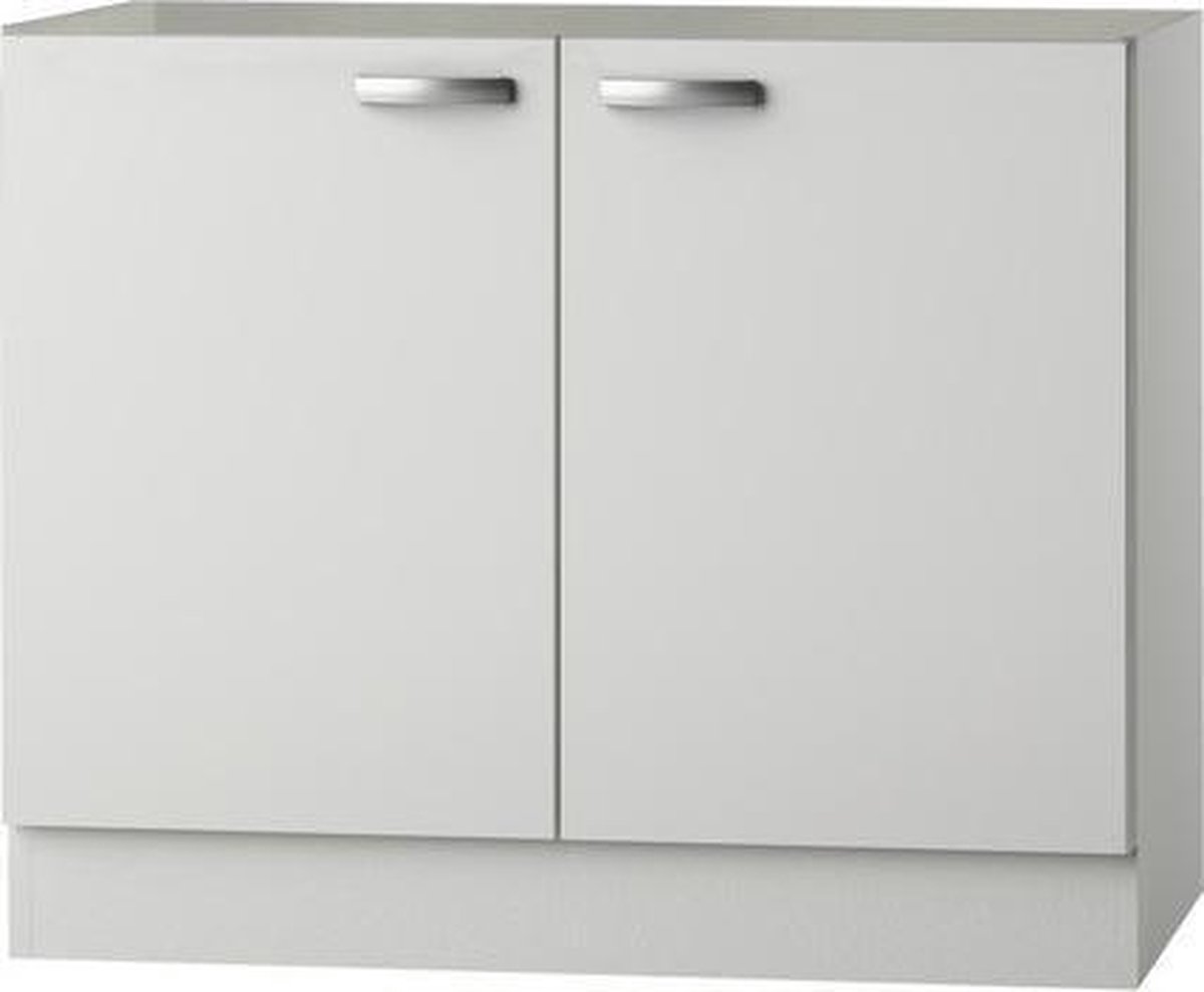 Keuken onderkast voor spoelbak 100cm - Wit Antraciet - Serie oslo214 |  bol.com