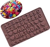 ProductGoods - Siliconen Chocoladevorm Happy Birthday - Fondant Bonbonvorm