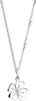 Robimex Collection Ketting Klaver - Dames - Zilver - 50 cm