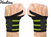 EXTRA STERK- 2x Polsband - Set - Geel - 2 Wrist Wraps - Fitness â€“ Krachttraining - CrossFit, Bootcamp - Yoga Polsband - Sporten - Polsen Versterking  - HestiasÂ®