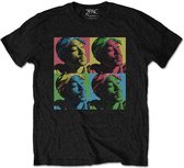 Tupac Heren Tshirt -M- Pop Art Zwart