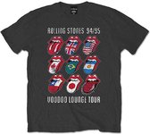 The Rolling Stones Heren Tshirt -XL- Voodoo Lounge Tongues Grijs