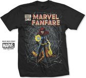 Heren Tshirt -XL- Marvel Fanfare Zwart